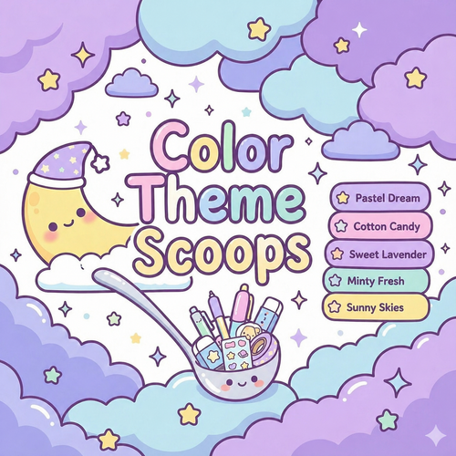 Color Theme Scoop 🩷💜🩵💛💚